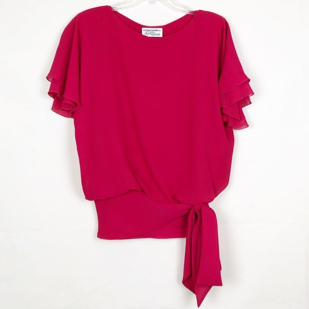 Vintage Michael Maiello Womens Top Large Old Money Party Cocktail Event Formal